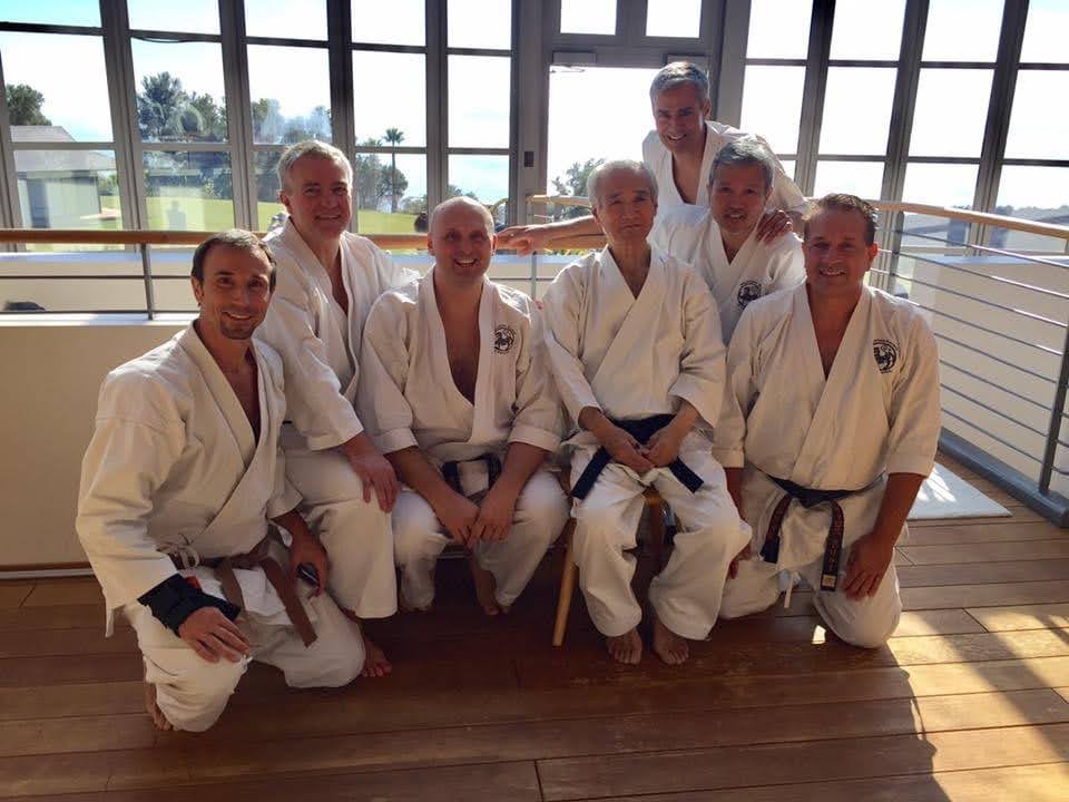 Group photo with Shotokan Karate of America instructors and senior practitioners